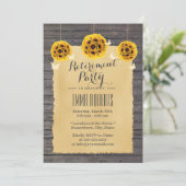 ヴィンテージバタフライ&ヒマワリバーンウッドリタイアメント 招待状 (スタンド正面)
