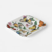 ヴィンテージバタフライ&モス紙プレート ペーパープレート (傾斜あり)