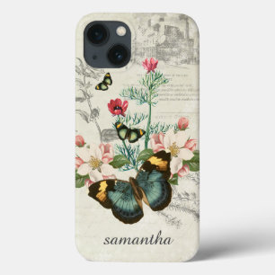 ヴィンテージバターフライズ山花エフェメラカスタム iPhone 13ケース