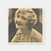 ヴィンテージバチェロレッテギャツビーブライダルシャワー スタンダードカクテルナプキン (正面)