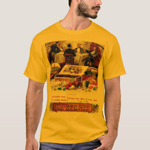 ヴィンテージバチュラーパーティトランプのポーカー賭博シガーラベル Tシャツ