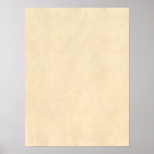 ヴィンテージバックスキンタンレザーパーチメントテンプレート ポスター (正面)