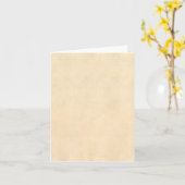 ヴィンテージバックスキンパーチメントタンブラウンアンティーク紙 カード (黄色い花)