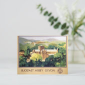 ヴィンテージバックファストアビー修道院ブリティッシュ鉄道 ポストカード (スタンド正面)