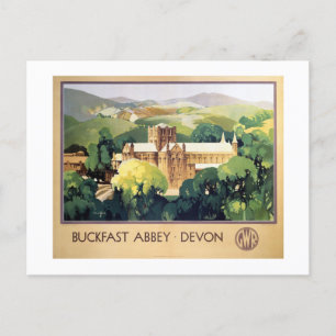 ヴィンテージバックファストアビー修道院ブリティッシュ鉄道 ポストカード