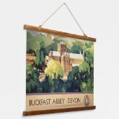 ヴィンテージバックファストアビー修道院ブリティッシュ鉄道 吊り下げ型タペストリー (傾斜あり)