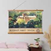 ヴィンテージバックファストアビー修道院ブリティッシュ鉄道 吊り下げ型タペストリー (寝室)