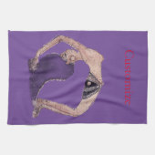 ヴィンテージバックベンドヨガポーズサンダー_コーブ キッチンタオル (横)