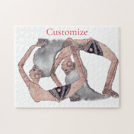 ヴィンテージバックベンドヨガポーズサンダー_コーブ ジグソーパズル (横)