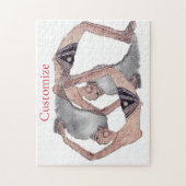 ヴィンテージバックベンドヨガポーズサンダー_コーブ ジグソーパズル (縦)