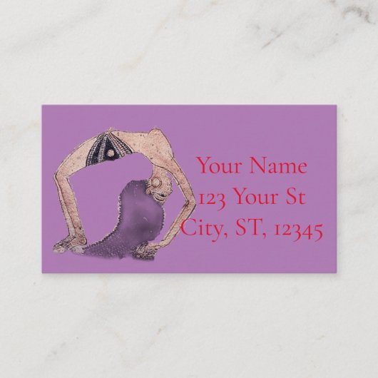 ヴィンテージバックベンドヨガポーズサンダー_コーブ 名刺 (正面)