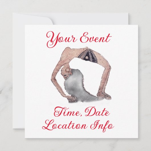 ヴィンテージバックベンドヨガポーズサンダー_コーブ 招待状 (正面)