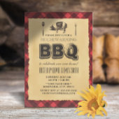 ヴィンテージバックヤードBBQ引っ越し祝いパーティーパーティー 招待状