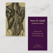 ヴィンテージバック解剖学ビジネスカード 名刺 (正面/裏面)