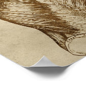 ヴィンテージバック解剖学ポスター医療筋肉プリント ポスター (角)