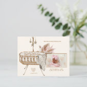 ヴィンテージバッシーネ・パンパス写真誕生のお知らせ ポストカード (スタンド正面)