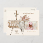 ヴィンテージバッシーネ・パンパス写真誕生のお知らせ ポストカード (正面/裏面)