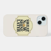 ヴィンテージバッジミニマルスマホケース iPhone 15ケース (裏面横)