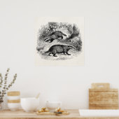 ヴィンテージバッジャー1800年代バッダジャーイラストレーション ポスター (キッチン)