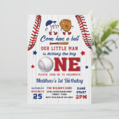 ヴィンテージバッターアップベースボールファースト招待状 招待状 (スタンド正面)