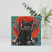 ヴィンテージバット不気味ハッピーハローウィン シーズンカード (スタンド正面)