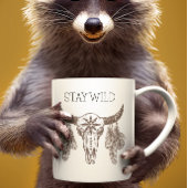 ヴィンテージバッファロースカル羽付きドリームキャサーズ コーヒーマグカップ