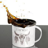 ヴィンテージバッファロースカル羽付きドリームキャサーズ コーヒーマグカップ