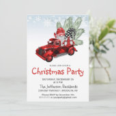ヴィンテージバッファローレッドトラック&格言クリスマスパーティー 招待状 (スタンド正面)