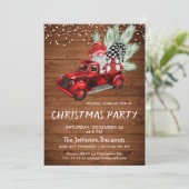 ヴィンテージバッファローレッドトラック&格言クリスマスパーティー 招待状 (スタンド正面)