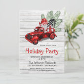ヴィンテージバッファローレッドトラック&格言ホリデーパーティー 招待状 (スタンド正面)