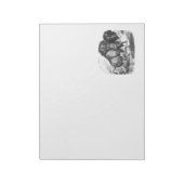 ヴィンテージバッファローレトロバイソンアニマルイラストレーション ノートパッド (回転)