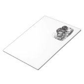 ヴィンテージバッファローレトロバイソンアニマルイラストレーション ノートパッド (アングル)