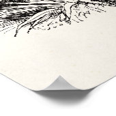 ヴィンテージバッファローレトロバイソンアニマルイラストレーション ポスター (角)