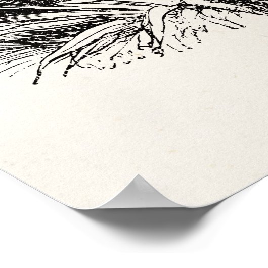 ヴィンテージバッファローレトロバイソンアニマルイラストレーション ポスター (角)