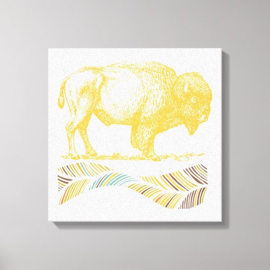 ヴィンテージバッファロー キャンバスプリント (正面)