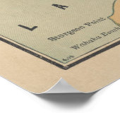 ヴィンテージバッファローNYの地図(1893) ポスター (角)