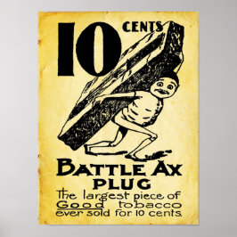 ヴィンテージバトルアックスタバコプリント ポスター