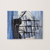 ヴィンテージバトルシップ遠くに帆 ジグソーパズル (横)