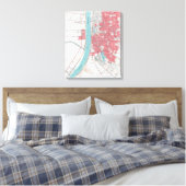 ヴィンテージバトンルージリバーフロント キャンバスプリント (インサイチュ (寝室))