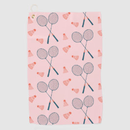 ヴィンテージバドミントンバーディラケットシュトルコック ゴルフタオル