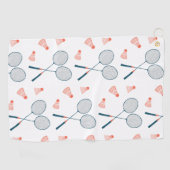 ヴィンテージバドミントンバーディラケットシュトルコック ゴルフタオル (横)