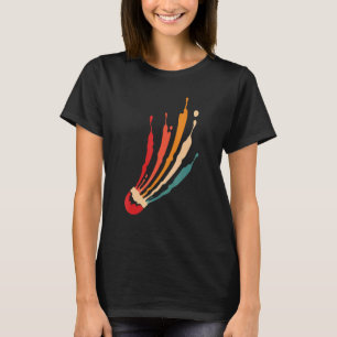 ヴィンテージバドミントンラケットシャトルコック羽子板ビ Tシャツ
