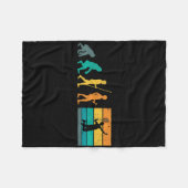 ヴィンテージバドミントン進化シャトルレトロバドミント フリースブランケット (正面(横))