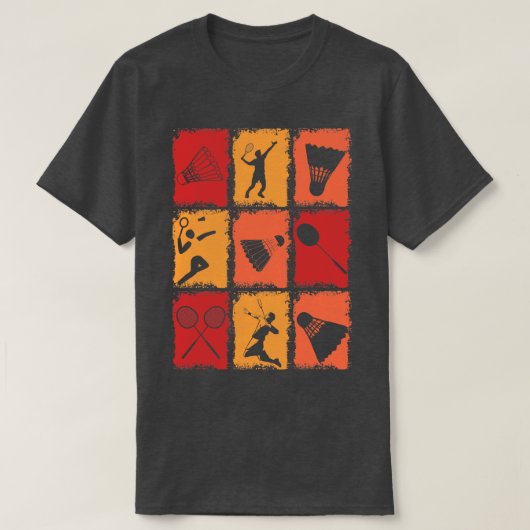 ヴィンテージバドミントン1 Tシャツ (デザイン正面)