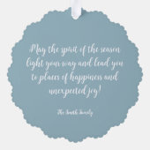 ヴィンテージバナゴンホリディトリップオーナメント オーナメントカード (裏面)