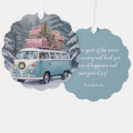 ヴィンテージバナゴンホリディトリップオーナメント オーナメントカード (正面/裏面)