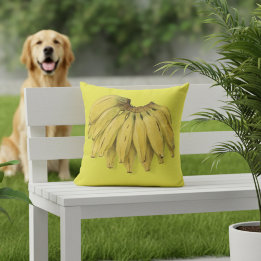 ヴィンテージバナナイエローアウトドアピロー アウトドアクッション