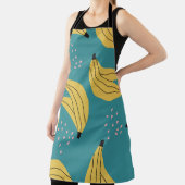 ヴィンテージバナナパターン、青い背景。 エプロン (インサイチュ)