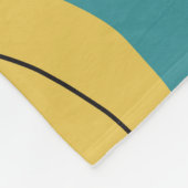 ヴィンテージバナナパターン、青い背景。 フリースブランケット (角)