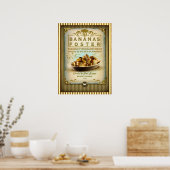 ヴィンテージバナナフォスターニューオーリンズ徴候 ポスター (キッチン)